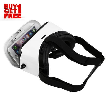 Buy One Get One Free 3D VR Glasses, Virtual Reality Headset Immersive Virtual Reality Helmet for 4" to 6" cellphones with 1080P, Enhanced Version 3D HeadMount