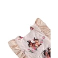 thumbnail image 3 of Robe Manches Volantes Col Carré Imprimé Floral Filles/ Baby Romper avec Couvre-Chefs, 3 of 5