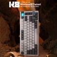 thumbnail image 2 of Teclado Darmoshark K8 Teclado mecánico inalámbrico trimodo de 81 teclas Teclado K81 Retroiluminación RGB a todo color 18 efectos de iluminación Teclado recargable de intercambio en caliente completo B, 2 of 8