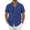 08# Dark Blue, variant on Men's Linen Shirts Short Sleeve Button Up Lightweight Summer Casual Pocket Solid Color Beach Shirts with Pocket Wine L