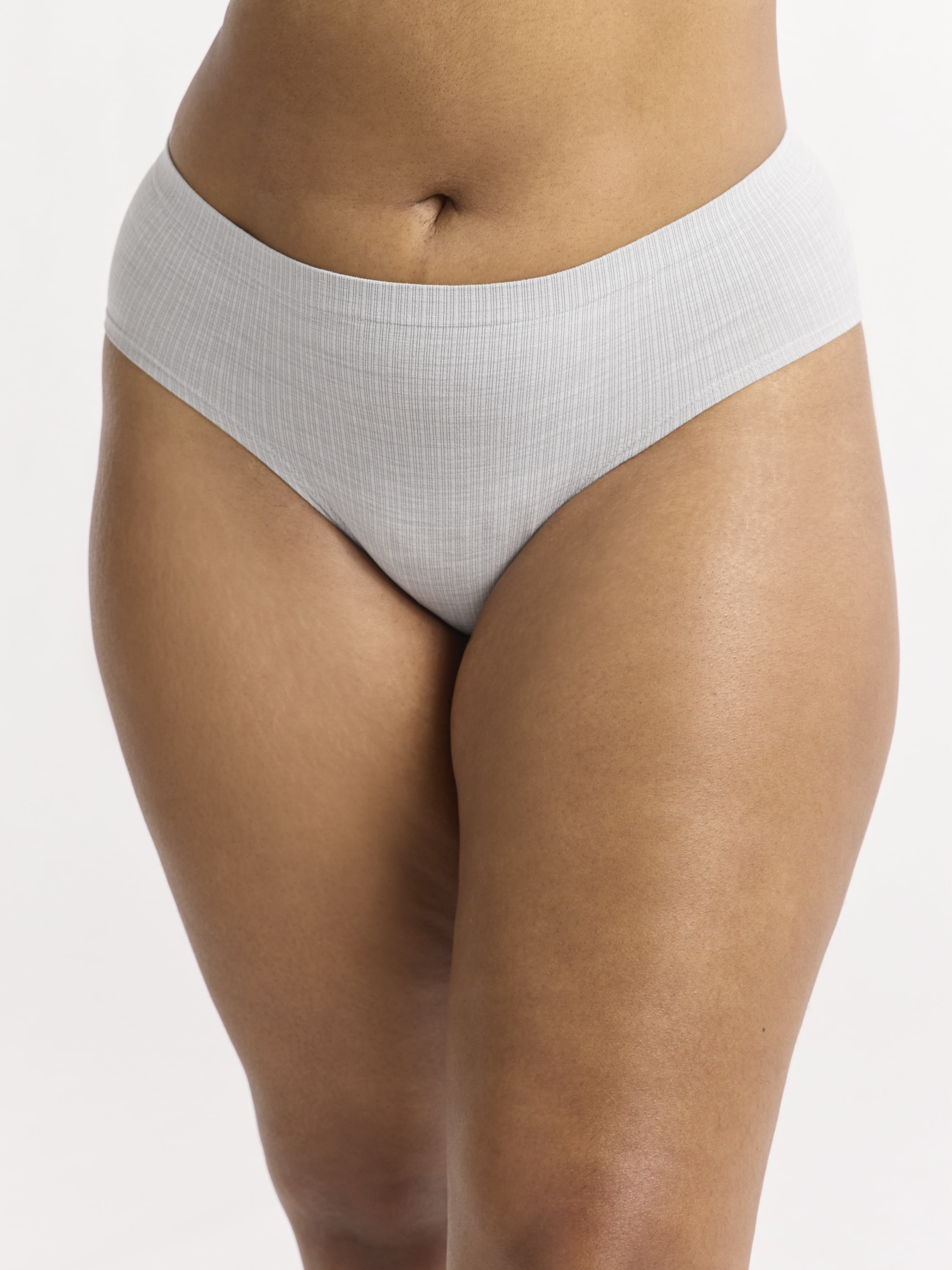 Joyspun Women's Seamless Hipster Panties, 3-Pack, Sizes XS-3XL
