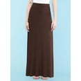 thumbnail image 3 of Made by Johnny Women's Fold-Over Maxi Skirt L BROWN, 3 of 7