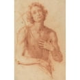thumbnail image 3 of Matteo Rosselli 13x18 Black Modern Framed Museum Art Print Titled - Saint John the Baptist, 3 of 5