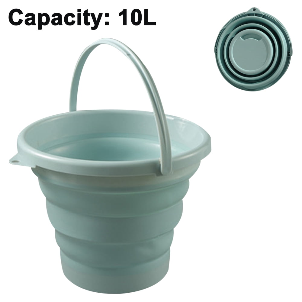 Collapsible Water Bucket,5L Capacity Folding Silicone Water Bucket with Comfortable Grip Handle Sturdy and Space-saving for your Daily Use 