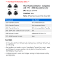 thumbnail image 2 of Wheel Hub Assembly Set - Compatible with 1997 - 2008 Chevy Corvette 1998 1999 2000 2001 2002 2003 2004 2005 2006 2007, 2 of 2