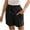 Black, variant on Diufon Cotton Linen Womens Shorts Solid Color Lounge Shorts Elastic Waist Drawstring Shorts with Pockets