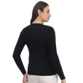 thumbnail image 2 of Cavardi Casual Women's Round Neck Ribbed Top – Black | Free Size, 2 of 2