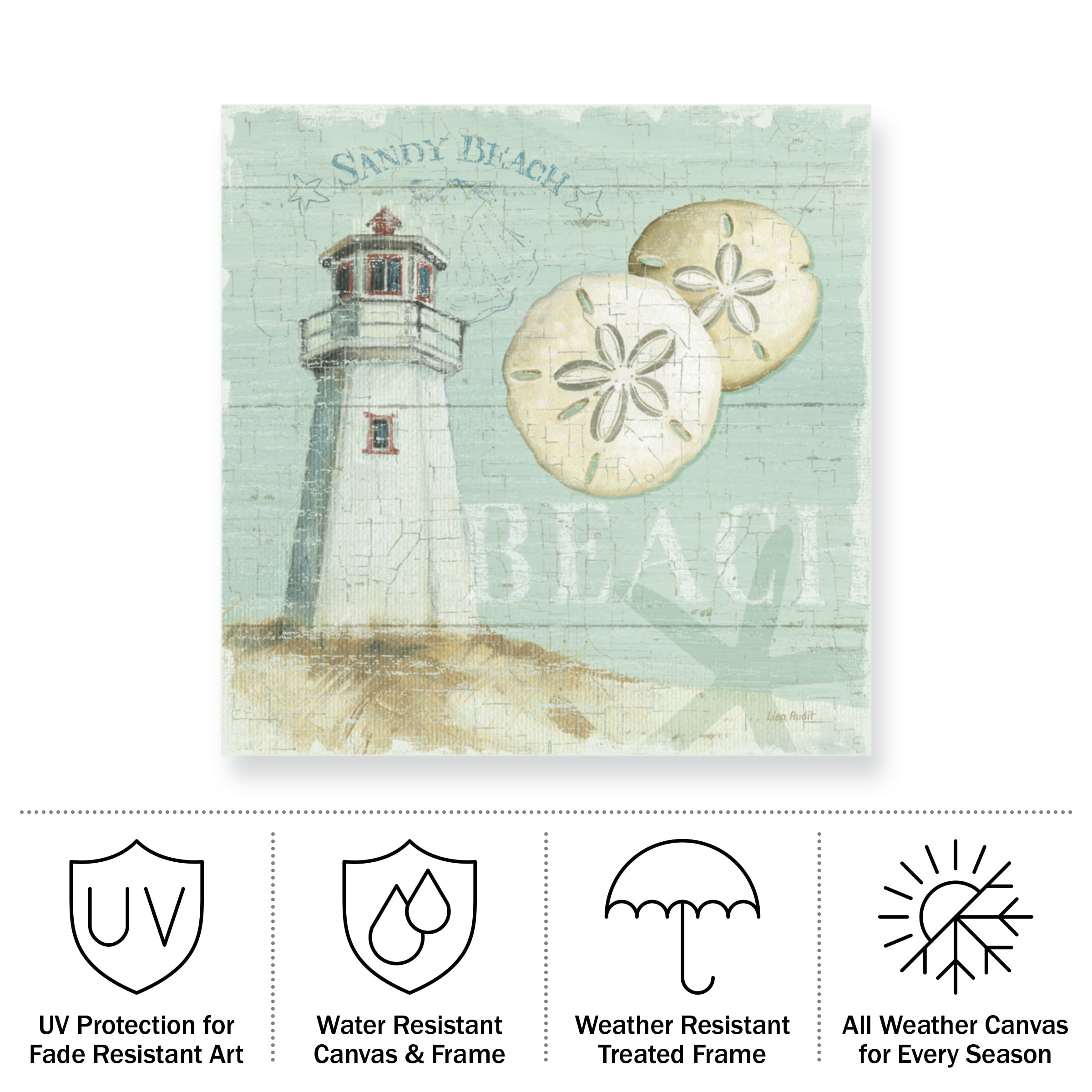 Lisa Audit 'Beach House I' Outdoor Canvas