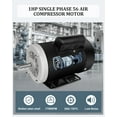 thumbnail image 3 of Electric Motor 1HP Farm Duty Single Phase Motor 1750RPM 115V/230V 56 Frame 13.6-6.8A CW/CCW TEFC, 3 of 7
