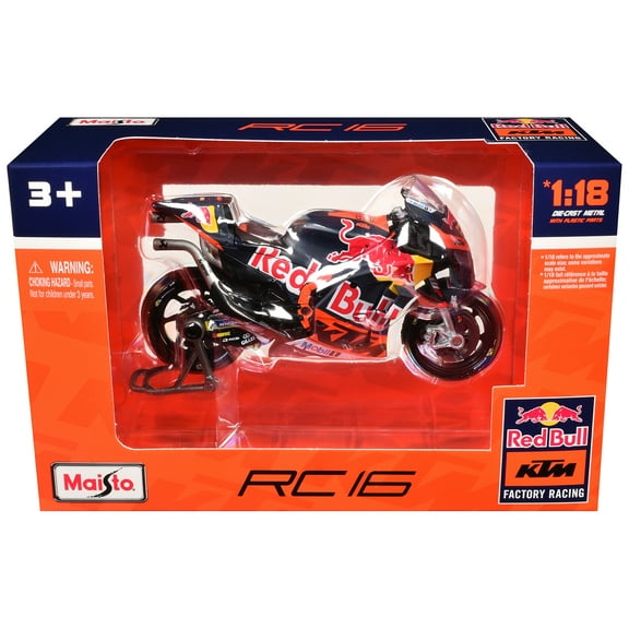 KTM RC16 Motorcycle #33 Brad Binder MotoGP "Red Bull KTM Factory Racing" 1/18 Diecast Model by Maisto