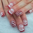 thumbnail image 4 of JZROCKER Christmas Press On Nails Full Cover Stick on Nails Glittering False Nails, 4 of 8