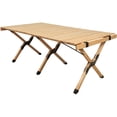 thumbnail image 1 of Mesa de Jardín plegable 120 x 60 cm, Madera natural,Mesita Auxiliar de Exterior,Rectangular esquí esquí Gafas de esquí, 1 of 5
