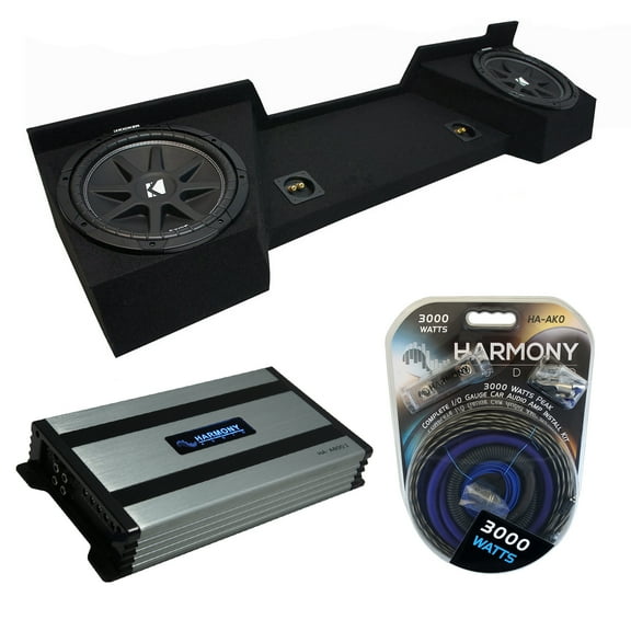 07-13 GMC Sierra Ext Cab Truck Kicker Comp C12 Dual 12 Sub Box & HA-A800.1 Amp