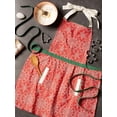 thumbnail image 5 of Contemporary Home Living 35" Red and White Joyful Snowflakes Jacquard Collection Apron, 5 of 6