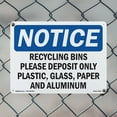 thumbnail image 4 of Recycling Bins Please Deposit Only Plastic OSHA Notice Rigid Plastic Sign 24 Inch x 18 Inch - 5 Pack, 4 of 8