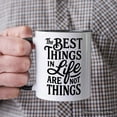 thumbnail image 4 of Best Things in Life Are Not Things Personalized Mug, Inspirational Quote Custom Gift for Grateful People, 4 of 5