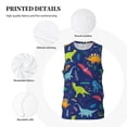 thumbnail image 6 of Gaeub Dinosaurs Men's Mesh Basketball Jersey, Quick-Drying Sleeveless Top S-4XL, Loose Muscle Tank Top -XX-Large, 6 of 9