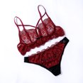 thumbnail image 3 of VISgogo Lencería hueca de encaje sexy para mujer, ropa de dormir de malla de color sólido, babydoll halter clásico sin espalda VISgogo moda, 3 of 9