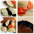 thumbnail image 4 of CoCopeanut Topi Matahari Wanita Baru Musim Panas Topi Ember Pita Topi Jerami Atasan Datar Topi Pantai Topi Matahari Wanita Panama Topi Luar Ruangan Jerami Ikatan Simpul, 4 of 6
