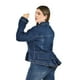 thumbnail image 4 of Chamarra de mezclilla con olanes Roman Fashion /Tallas Extras, 165 (Azul dark) azul oscuro 38, 4 of 6