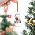 thumbnail image 2 of Happy Birthday Cute Puppy Pug with Cake Gifts Party Hat Acrylic Round Ornament Dog Lover Gifts Home Tree Decor - 00029, 2 of 4