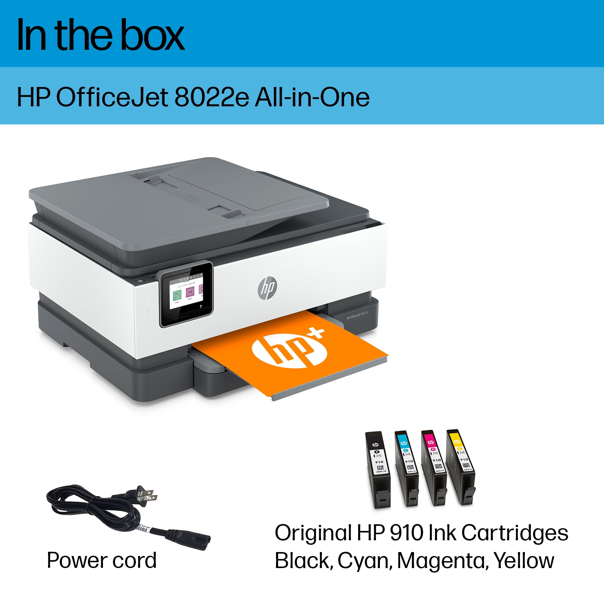 HP OfficeJet Pro Imprimante Tout-en-un HP 8022e, Couleur, Imprimante pour  Domicile, Impression, copie, scan, fax, HP+; Éligibilité HP Instant Ink;  Chargeur automatique de documents; Impression recto-verso