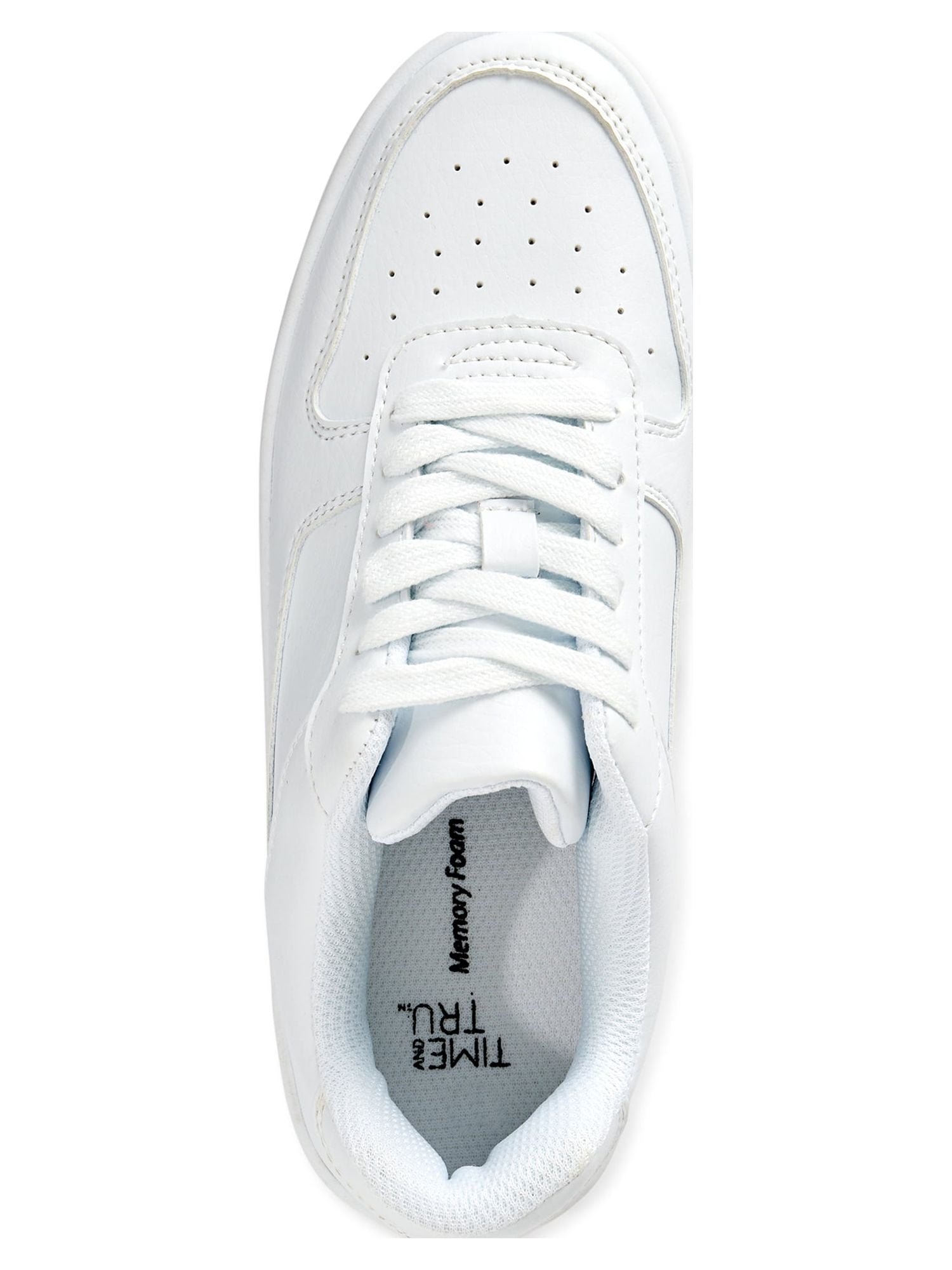 Time \u0026 Tru Women's Casual Platform Sneakers, Low-Top, Comfort Footbed, Wide  Width Available - Walmart.com