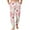 Pink, variant on Valentines Pajama Pants Heart Soft Lounge Sleepwear Drawstring Waist Long Bottoms for Women XXL Polyester