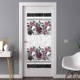 thumbnail image 3 of Non-Adhesive Static Cling Window Tint, Halloween Window Privacy Film Frosted, Black Horror Skull Roses Spi-der Web Vintage Insulated Windows Frosted Films for Living room, 35.4 x 78.7 Inches, 3 of 9
