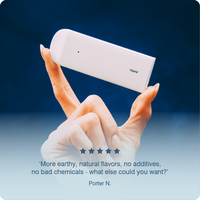 RIPPLE + Jasmine Aroma Diffuser with Chamomile and Lemon Balm Extracts,  1,000 Puffs
