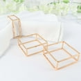 thumbnail image 2 of Efavormart 4 Pack | Gold Metal Hollow Square Napkin Rings, Modern Geometric Cube Napkin Holders, 2 of 11