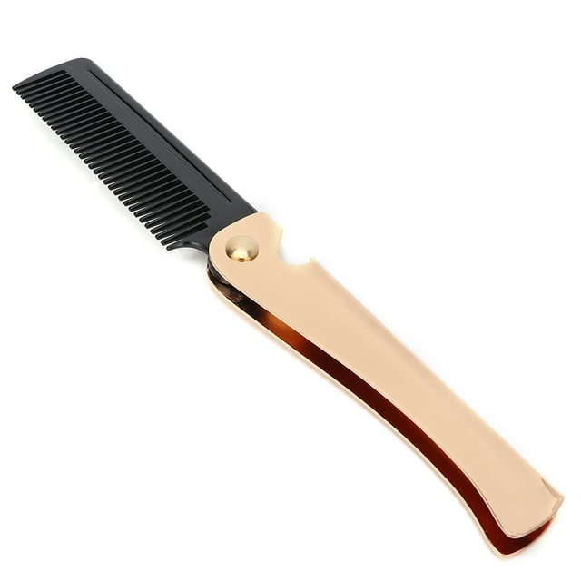 Peine para barba BuyWeek Plegable de Acero Inoxidable Compacto