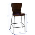 thumbnail image 6 of TMS Pisa 24" Counter Stool with Metal Frame, Set of 2, Chrome/Espresso, 6 of 6