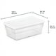 thumbnail image 2 of Caja para Almacenamiento con Tapa abatible, 12 Unidades, Clear, White, 5,67L, 12, 2 of 9