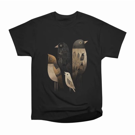 Nostalgic Birds T-Shirt Tee Gift For Him Merch For Her Apparel For Friend