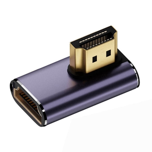 CY HDMI Male to HDMI 2.1 Female Vertical 90 Degree Right Angled Low Profile UHD Extension Adapter Support 8K 60hz HDTV