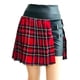 thumbnail image 1 of Falda short mini Kosauki Moda  Vinipiel stretch negra con rojo para mujer, 1 of 5