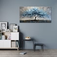 thumbnail image 2 of Large Wall Art for Living Room Blue Tree of Life Wall Pictures Art Prints Modern Nature Painting for Bedroom Office Home Decor - 20"x40" Ready to Hang, 2 of 7