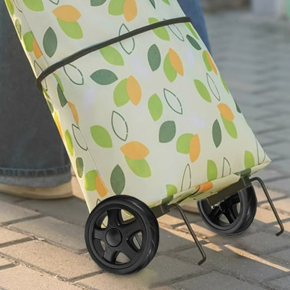 HINTRMENT 4Pcs Wagon Wheel Black Plastic for Shopping Cart 15.50X15.50X2.50CM