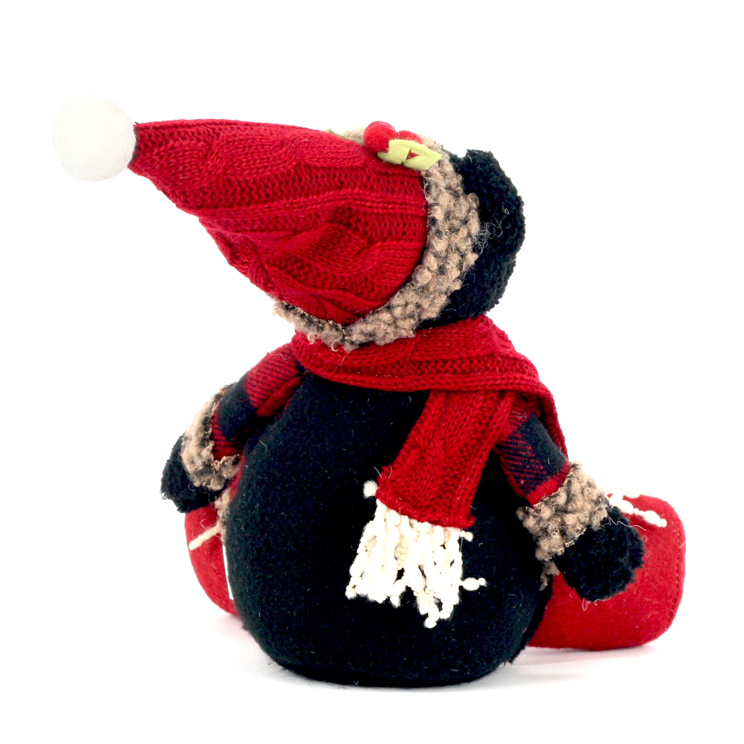 black and red christmas hat