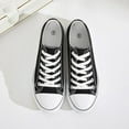 thumbnail image 2 of Women's and men's Classic Fashion White Low-Top Sneakers - Comfortable Lace-Up Canvas Shoes, 2 of 13