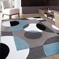 thumbnail image 1 of Modern Circles Blue Area Rug 5` 3" X 7` 3", 1 of 1