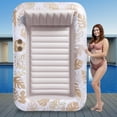 thumbnail image 5 of PVC Inflatable Singles Person Floating Maple Leaf Lounge Chair Foldable Maple Leaf Floating Bed, 5 of 5