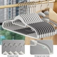 thumbnail image 5 of 10-Pack Non-Slip 360° Swivel Hook Clothes Hangers | Space-Saving Plastic Durable Hangers with Windproof Hooks (Gray/Blue 1.54lb)​, 5 of 9