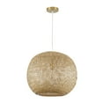 thumbnail image 2 of Design Living 1-Light Bamboo Wood Weaved Basket Pendant, 2 of 5
