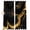 Black, variant on Marble Black Blackout Curtains for Bedroom/Living Room, Pinch Pleated Black Out Curtains, Vintage Gold Art Abstract Farmhouse Room Darkening Window Drapes with Hooks 2 Panels, 39"x70"