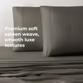 thumbnail image 3 of Cariloha Resort Bamboo Viscose 4-Piece Bed Sheet Set - Cooling, Odor-Resistant, Sustainable, Hypoallergenic, Soft and Durable - Flat and Fitted Sheets and Two Pillowcases - California King - Onyx, 3 of 7