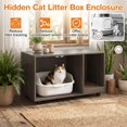thumbnail image 5 of Vebreda Wooden Cat Litter Box Enclosure Hidden Litter Box Furniture with Scratching Board, Versatile Use, Ultimate Privacy & Cleanliness, 5 of 10