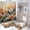 style-4, variant on Shower Curtain Sets 4 Piece Watercolor Rainbows & Suns Print with Rugs Include Waterproof Shower Curtain Non-Slip Rug Toilet Lid Cover Bath Mat Colorful Floral Bathroom Decor Set with Accessories