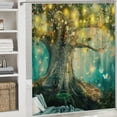 thumbnail image 6 of Orinice Enchanted Forest Bathroom Decor Set, Colorful Luxurious Graphic Print Polyester Fabric Fashion Shower Curtain with Hooks 60x72, 6 of 7
